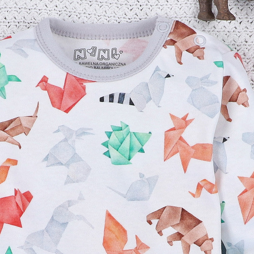 Body z bawełny organicznej Fun Origami Nini 