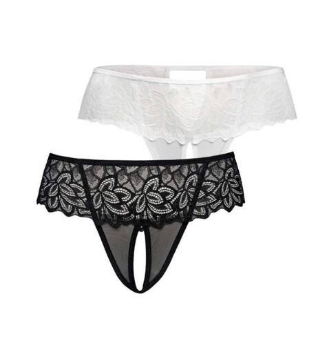 Stringi damskie Rosu 2 pack Teyli - black-white