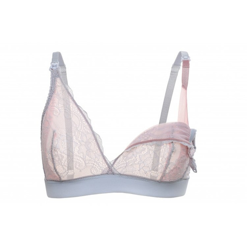 Mama Sensi Light Grey miękki biustonosz do karmienia Momtobe szary