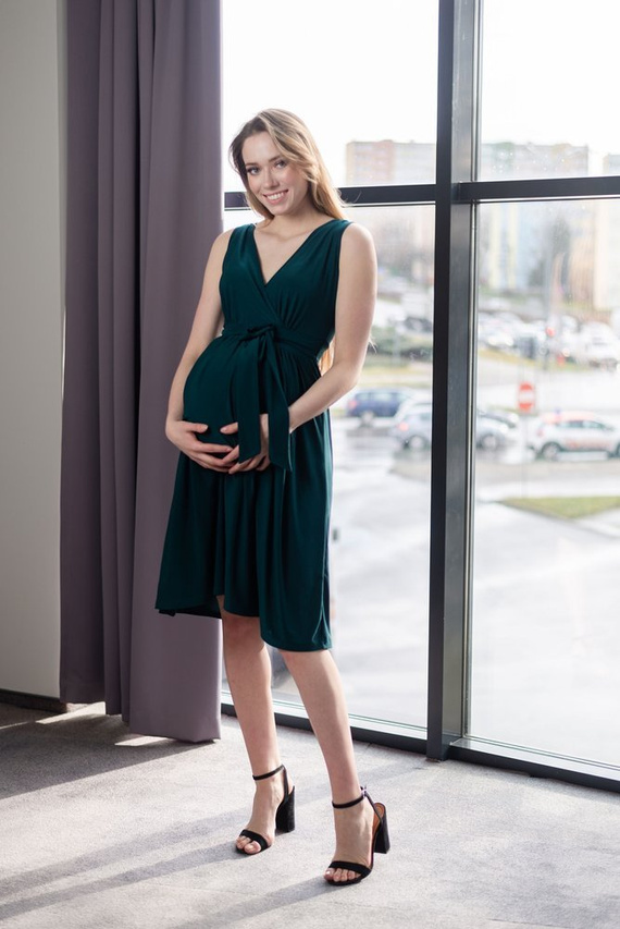 Zwiewna sukienka ciążowa 120 MIRACLE-wzór