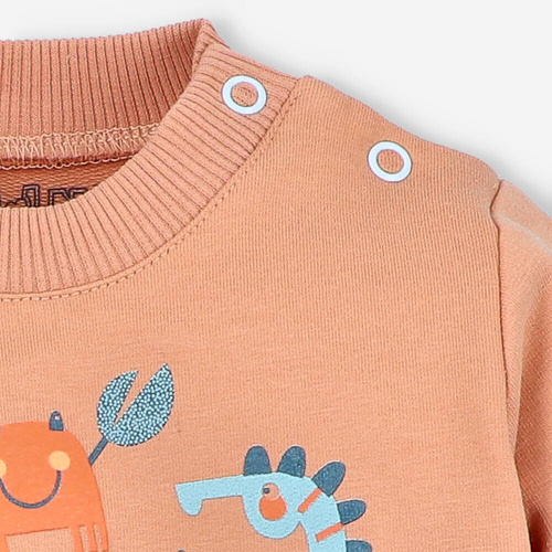 Bluza dresowa chłopięca Morskie Zwierzątka Nini pomarańczowy