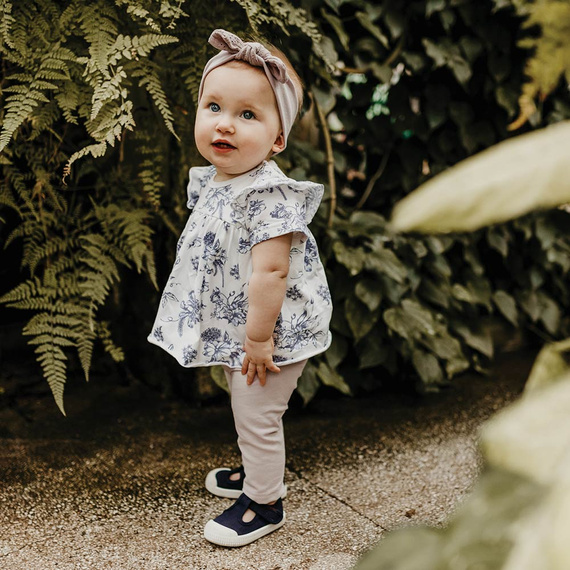 Legginsy bawełniane Botanic Eevi - wrzos