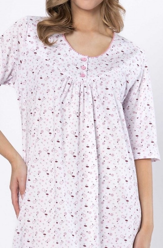 Dioniza 1638 Leveza – koszula nocna damska z bawełny, krótki rękaw, wygodna na lato