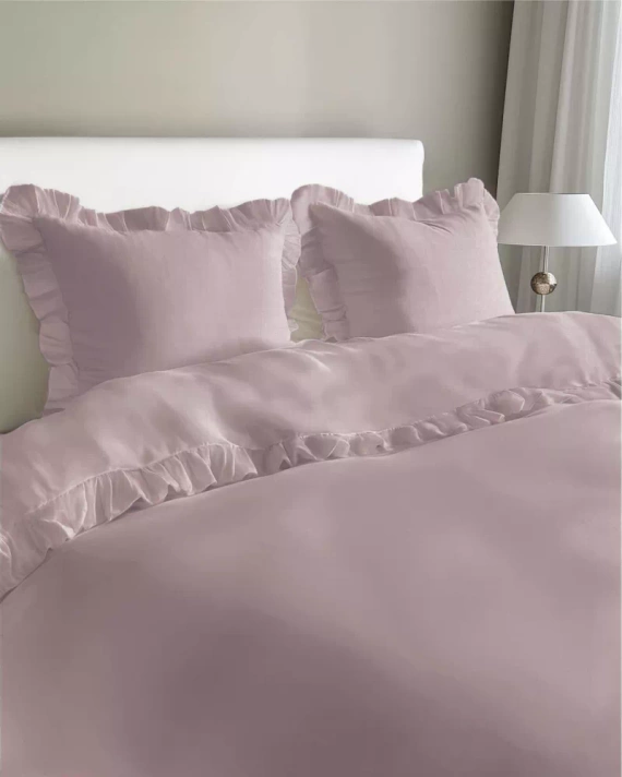 Pościel bawełniana Pure 23 jednobarwna Detexpol różowy