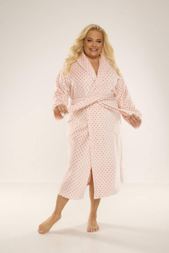 Długi Szlafrok damski 548 Melanie Forex - łosoś