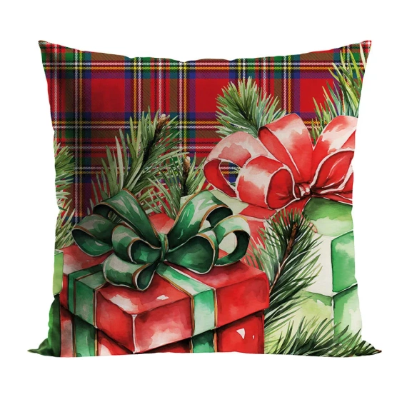 Poszewka świąteczna Prezenty Markizeta czerwony