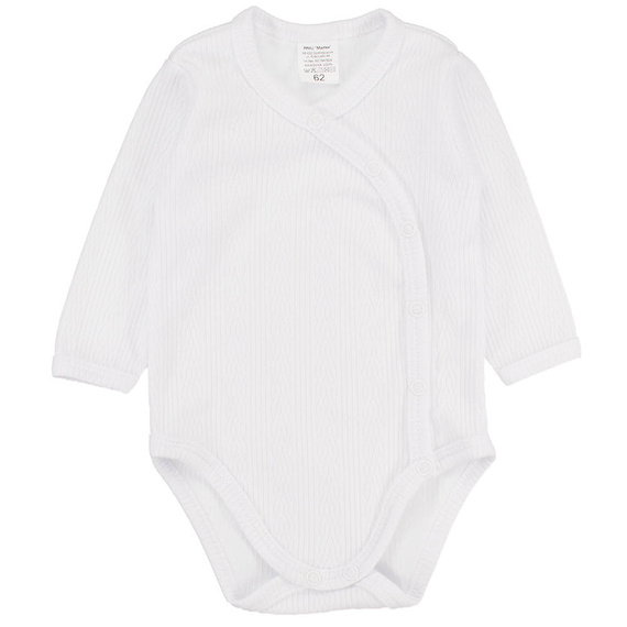 Komplet body z półśpiochem ażur warkocz Martex biały