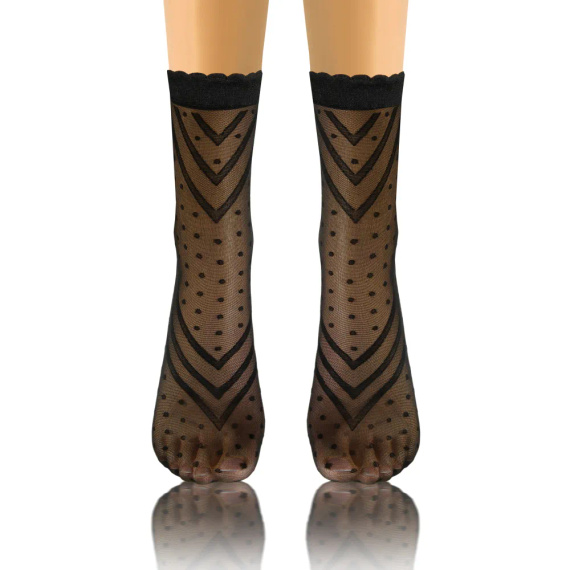 Skarpetki damskie rajstopowe Sesto Senso wzór 03 romby kropki