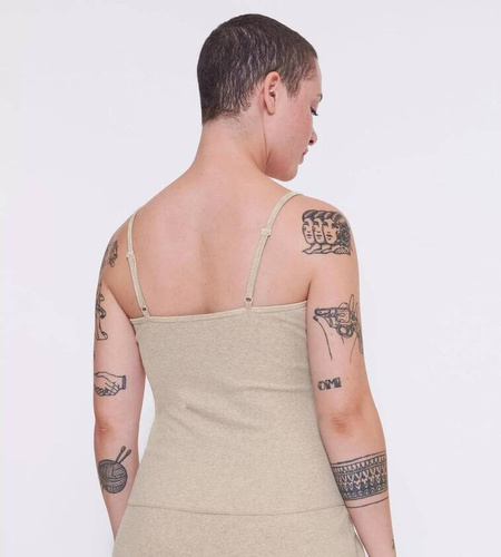 GO Ribbed Spaghetti Top Sloggi - Grey Combination