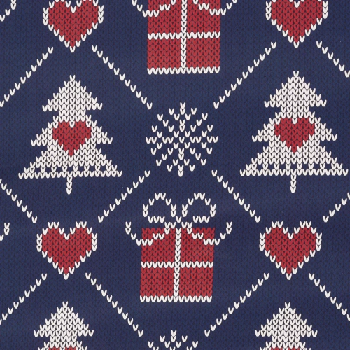 Pościel świąteczna Merry choinki Eurofirany - granatowy