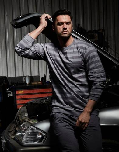 Piżama męska 117/160 Loose 9 Cornette grafitowy