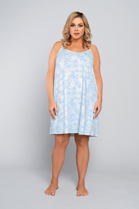 Koszula nocna, wąskie ramiączko Bryza Italian Fashion - łosoś