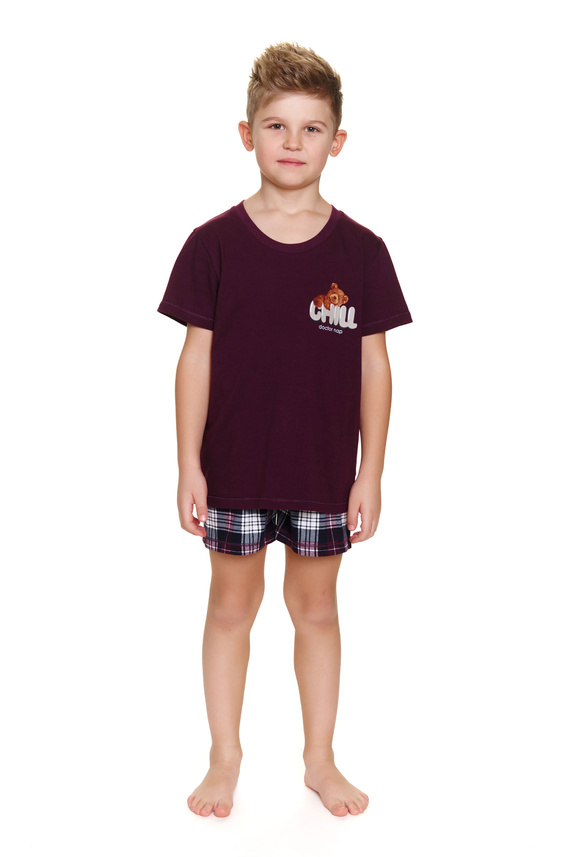 PDU.7202 Piżama dziecięca Unisex Doctor Nap - burgundy