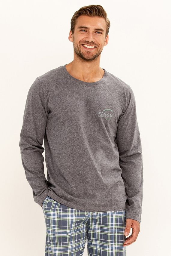 Piżama męska 3296 Stuart Taro -szary