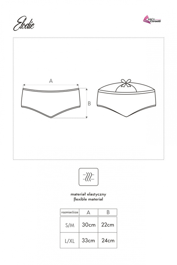 Figi damskie Elodie White LC 6046 LivCo Corsetti Fashion biały