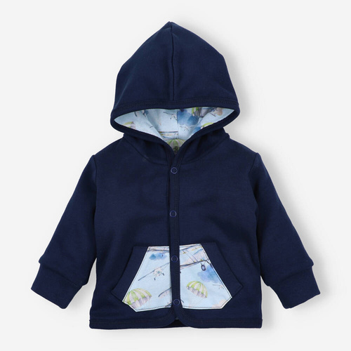 Bluza dresowa chłopięca Samoloty Nini granatowy