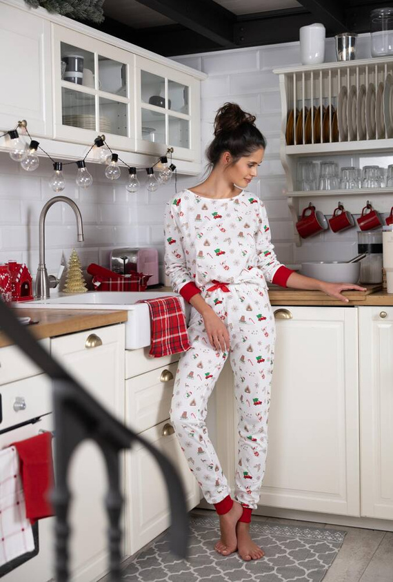 Piżama damska Samantha Sensis - ecru