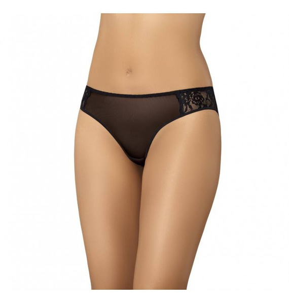 Figi siateczkowe z koronką Rose Teyli - czarny