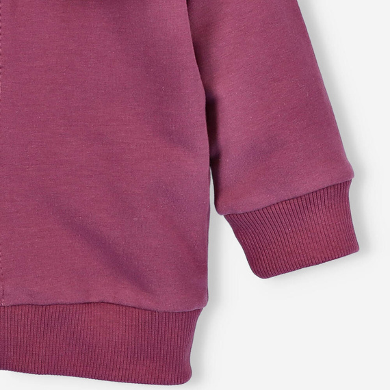 Bluza dresowa z bawełny organicznej Wesoła Panda Nini fioletowy