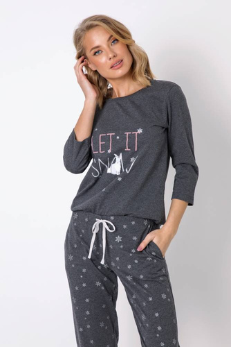 Piżama damska Buffy Long Aruelle - graphite