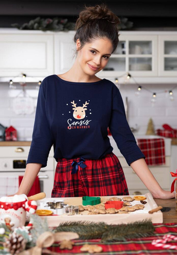 Piżama damska Myrtle Sensis - granatowy