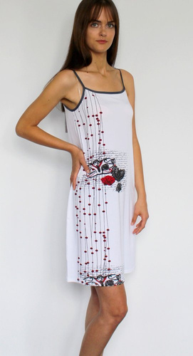 Koszula nocna na ramiączkach 428 Alejandra III Forex - biały