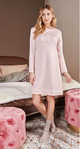 Koszula nocna rozpinana PC38082 Nottingham pink