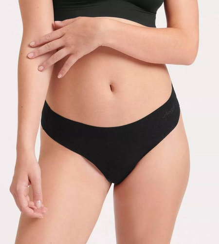 Stringi Damskie 2-pak Zero Modal 2.0 String 2P Sloggi - black