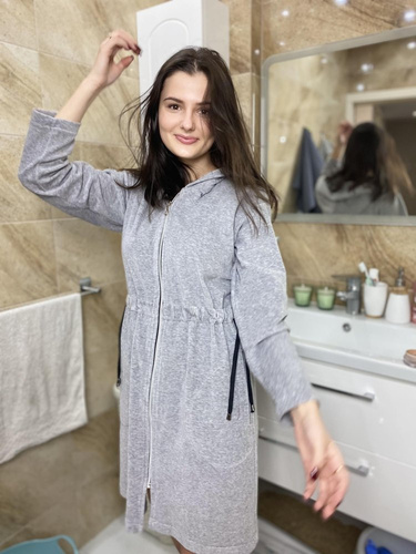 Szlafrok damski 498 Macarena II Forex - beżowy melanż