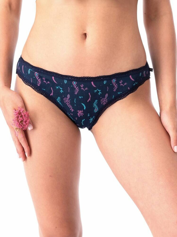 Figi damskie LPR 535 A'2 2-pak Key różowy granatowy