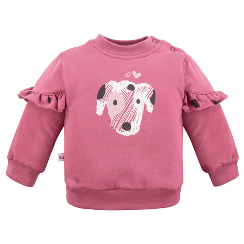 Bluza dresowa Dogs & Spots Eevi - jagodowa