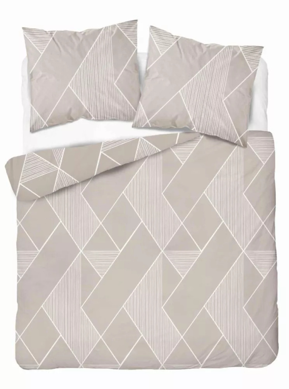 Pościel z mikrofibry geometria 5029 A Detexpol beżowy