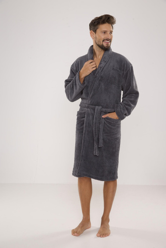 811 Plusz szlafrok męski De Lafense - szary