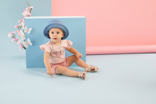 Kapelusz dziewczęcy Summer Mood Pinokio - jeans 