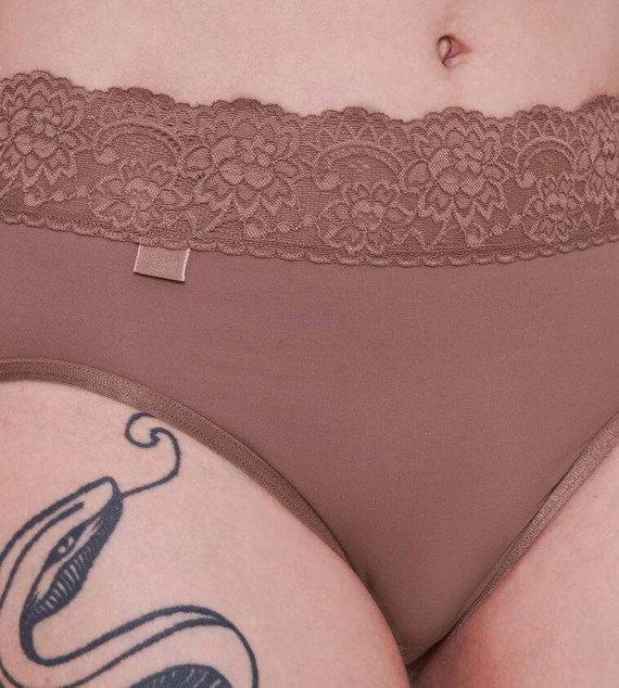 Figi Damskie Romance Midi Sloggi Go - Cacao