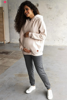 Bluza do karmienia Motherhood Milk&Love oversize jasny beż