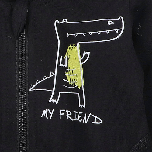 Bluza dresowa z bawełny organicznej Crocodiles Nini czarny