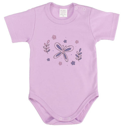 Body z krótkim rękawem Motylek Martex fioletowy