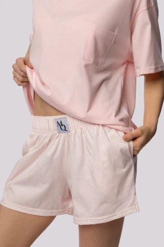 Piżama damska Joy shortsleeve Mona spring light pink 