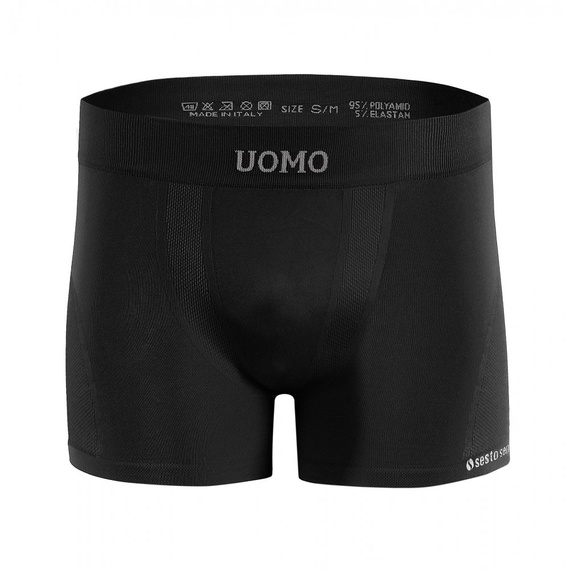 Bezszwowe bokserki męskie BM07 Solar Sesto Senso - czarny
