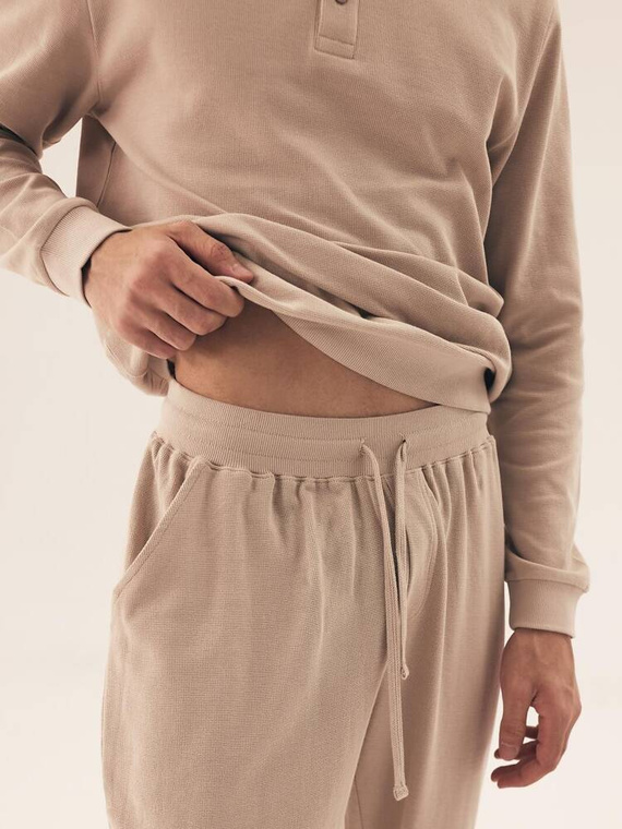 Piżama Męska 42638 Desert Henderson -beżowy