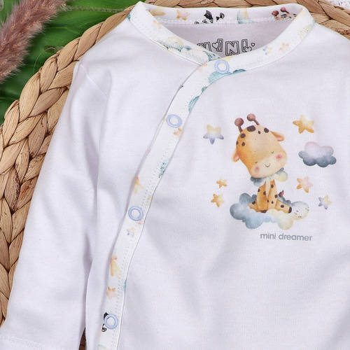 Body kopertowe Little Dreamers Nini z bawełny organicznej - dla niemowląt, 100% ekologiczne, bezniklowe napy