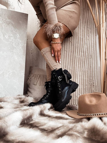 0705-001 Getry ażurowe Milena- beżowe