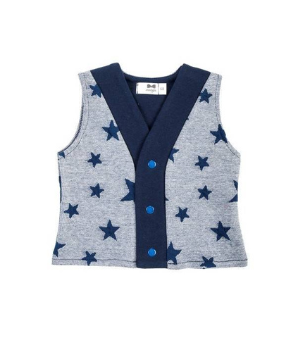 430GW Little Gentleman kamizelka dla chłopca w gwiazdki Marija - szary