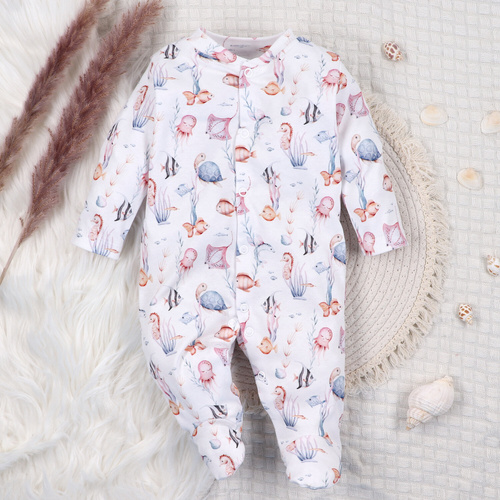 Nini Pajac Underwater World – organiczna bawełna, dla niemowląt, napy