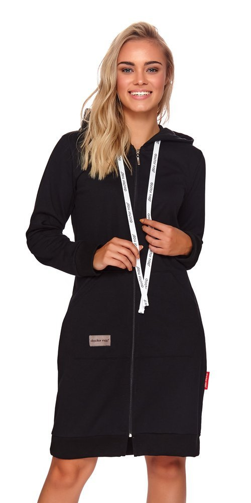 SMZ.4136 Szlafrok damski Doctor Nap - black