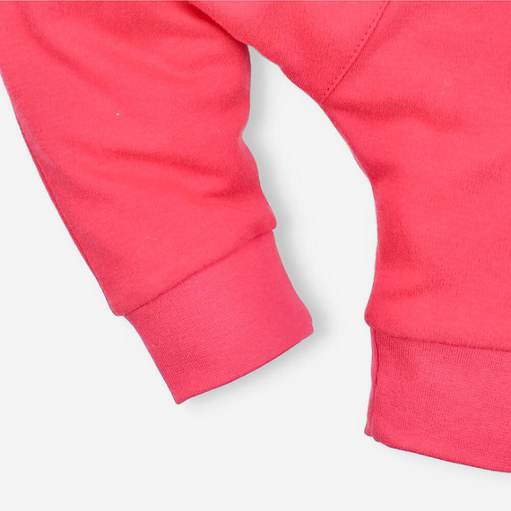 Spodnie ogrodniczki z bawełny organicznej Kolorowy Las Nini malinowy