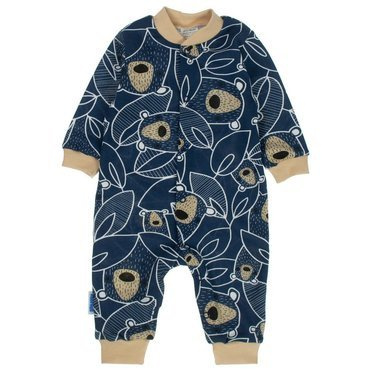 Pajacyk niemowlęcy bez stópek Miś Koka Martex granatowy