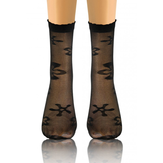 Skarpetki damskie Sesto Senso wzór 06 kwiaty