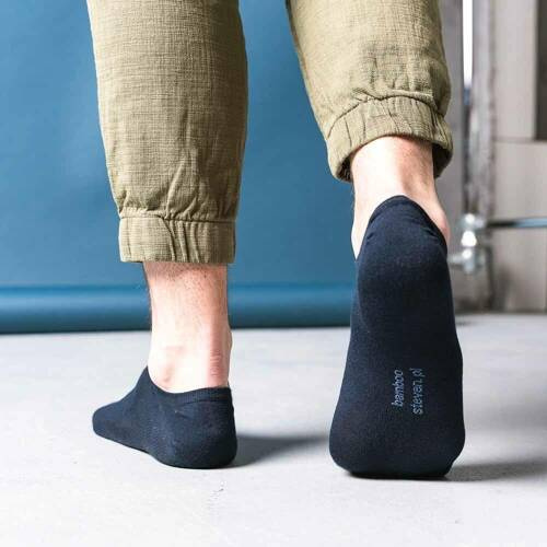 Art.094 Stopki męskie bambusowe Steven - granatowe